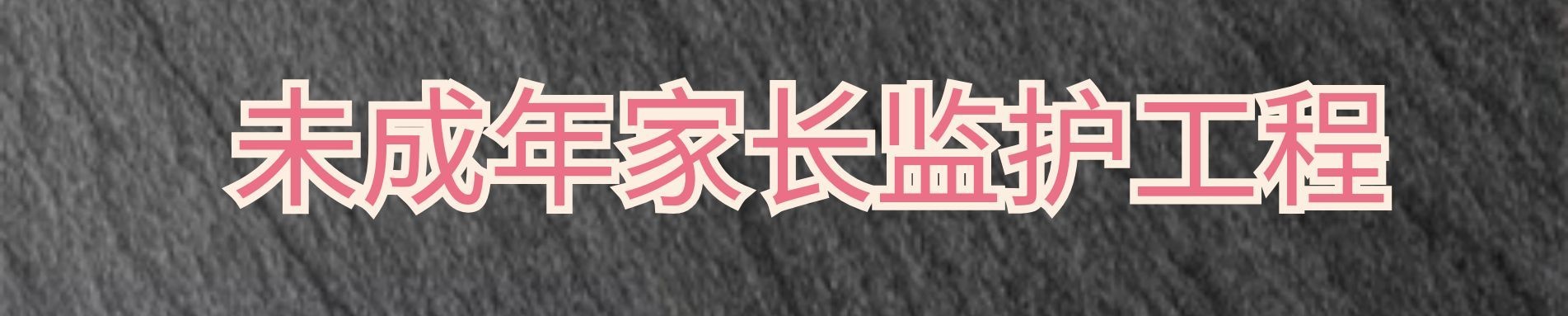 未成年人家长监护体系